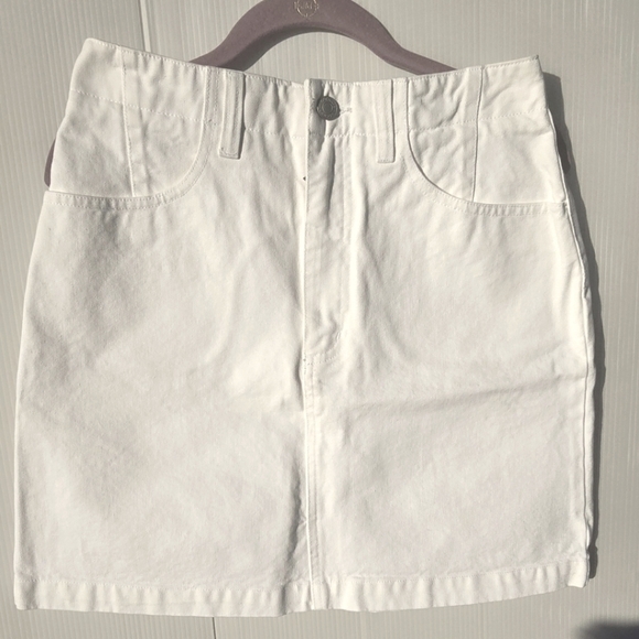 Dockers Dresses & Skirts - Vintage 1 Production Garment Dockers White Denim Skirt